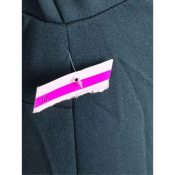 Dress the Population Sheath Long Sleeve Mini Dress M Green V-Neck Bodycon NWT - Picture 9 of 11